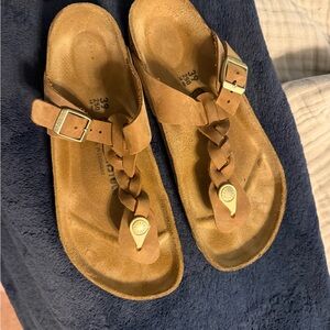 Birkenstock Gizeh Brown Braided Sandals